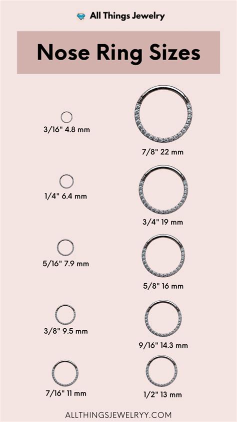 gauge sizes for nose studs|gauge sizes for nose piercing.